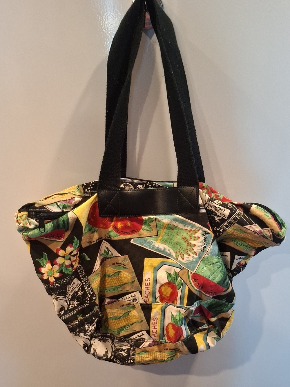 Canvas Tote Bag Veggie/fruit Print